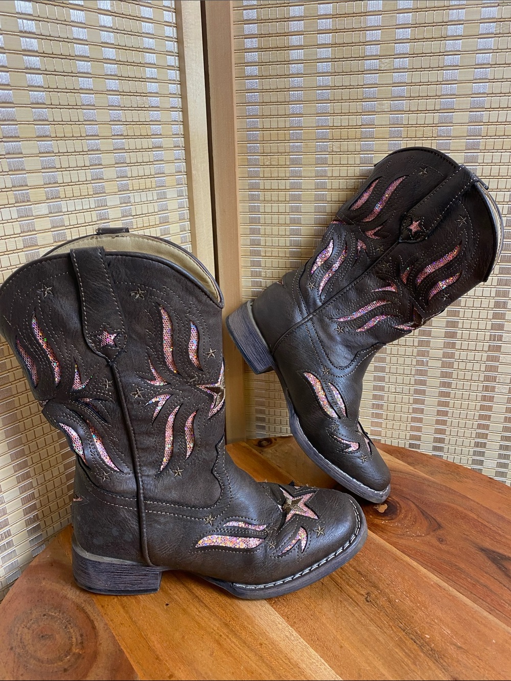 Silver Canyon Brown Little Girl’s 13 Western Cowboy Boots